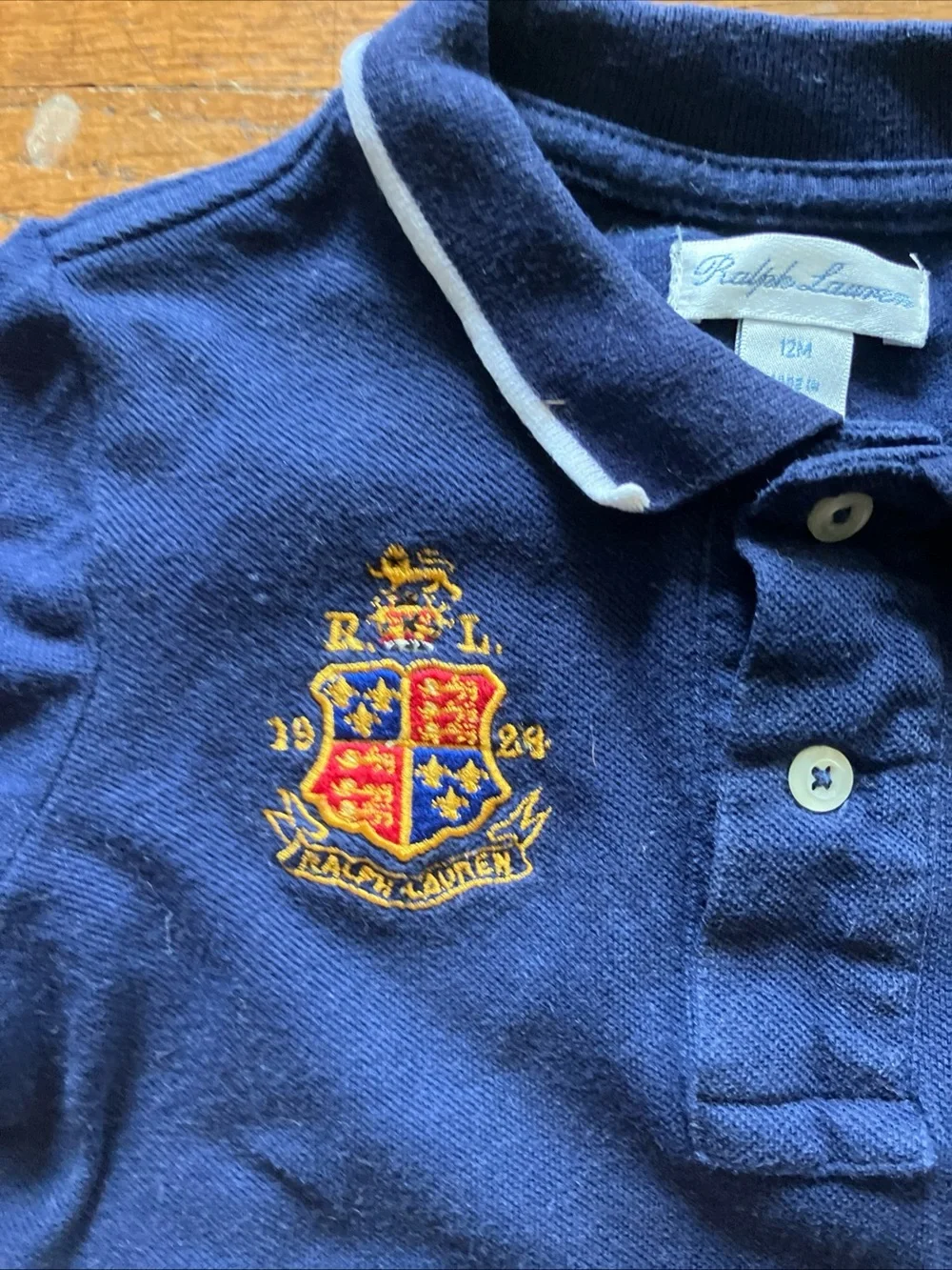 Toddler Polo Shirt with Crest Embroidery - Navy Baby Boys Ralph Lauren Navy Blue